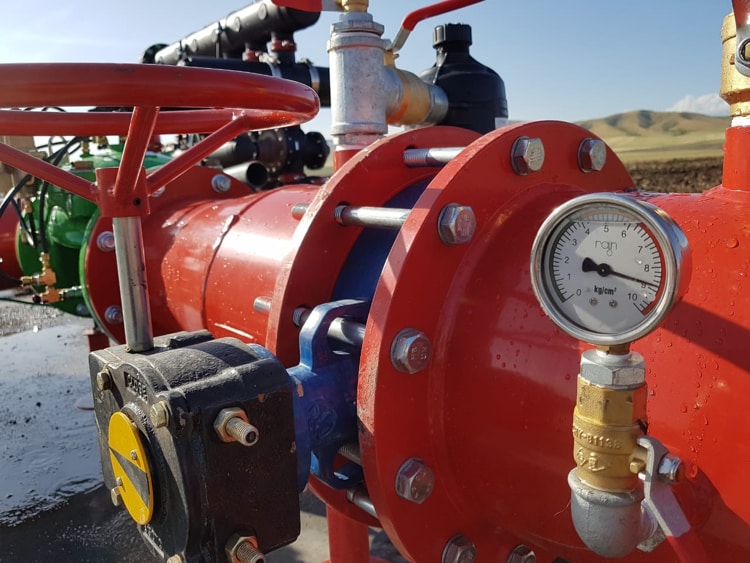 Gravitational large-scale irrigation system in Azerbaijan